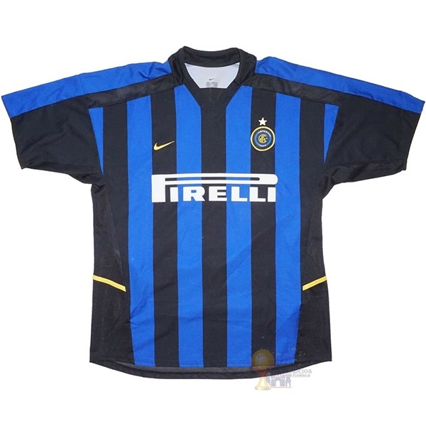 Calcio Maglie Home Maglia Inter Milán Stile rétro 2002 2003 Blu